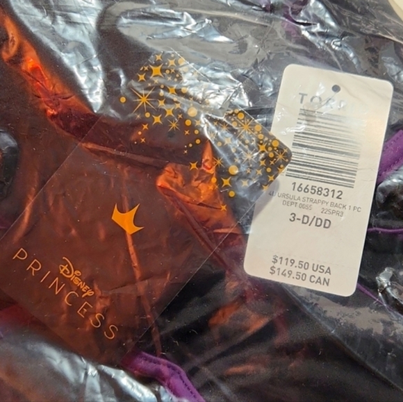 ❤️NWT VINTAGE TORRID SWIMSUIT DISNEY LITTLE MERMAID ONEPIECE URSULA - PLUS SIZE - Picture 13 of 16